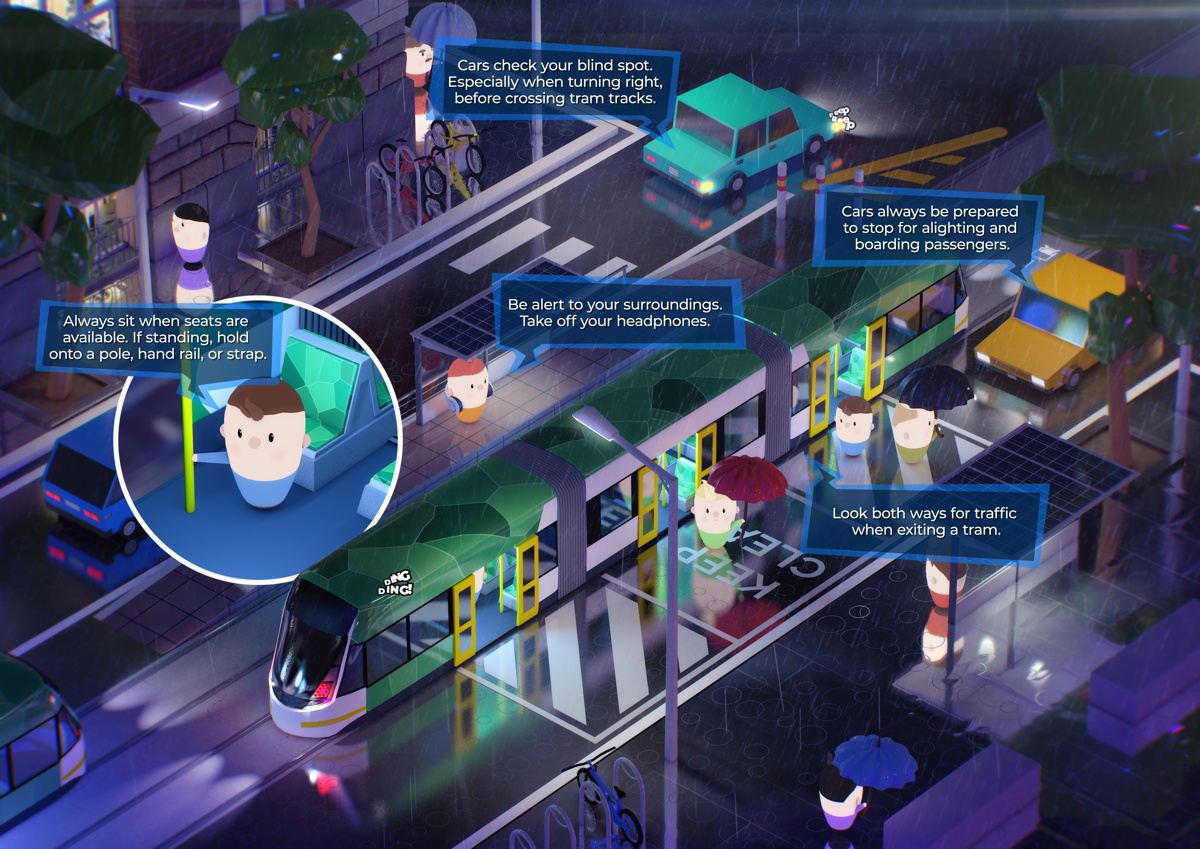 Tram Interactive Brochure Stop Scene