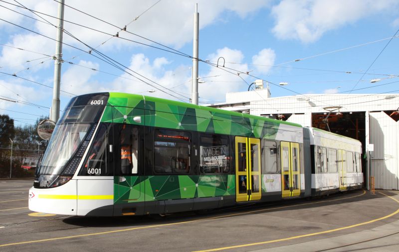 Tram 6001 enters service
