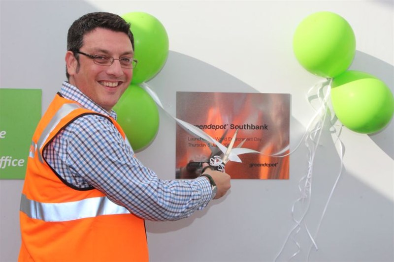 Southbank Manager Alan Jones launches the new green depot