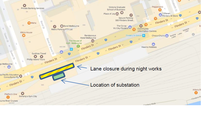 EL Facade Installation Works site map