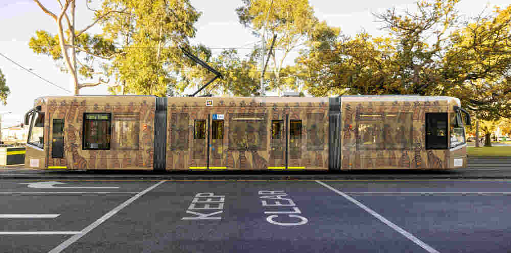 Beruk's tram at the 2025 Art Trams launch