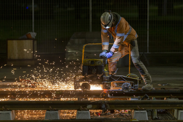 Grinding rail, William Street stop upgrade