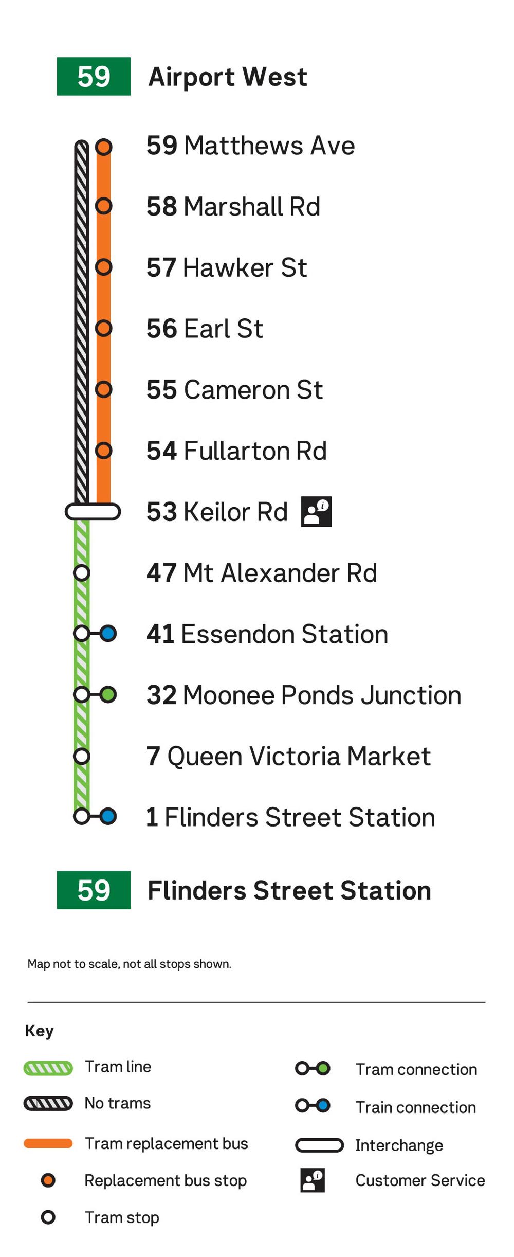 Buses replace Route 59 trams