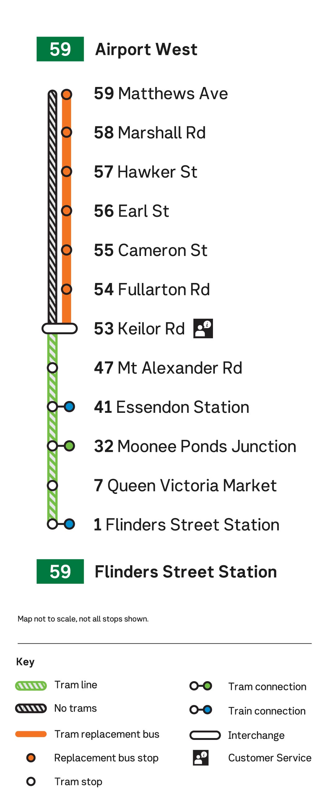 Buses replace Route 59 trams