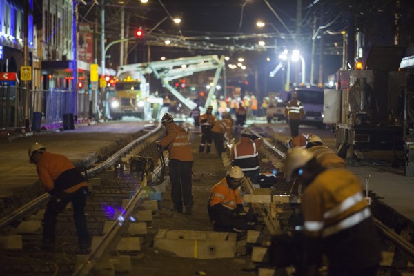 Concrete pour and other night time activities, maintenance and renewal 