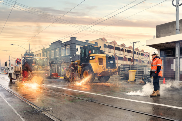 Cutting the old rail, maintenance and renewal, Grantham Street