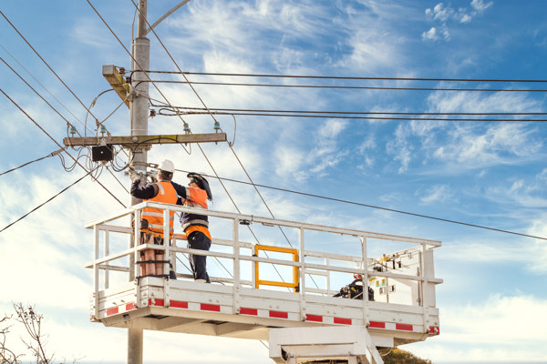 -	Caption: Replacing overhead wires, maintenance and renewal, Grantham Street 